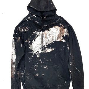 Metallic painted hoodie